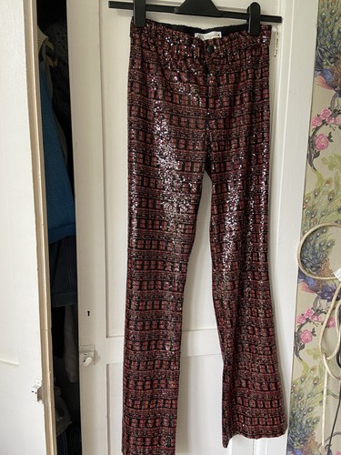 Zara red sequin trousers - sequin,
