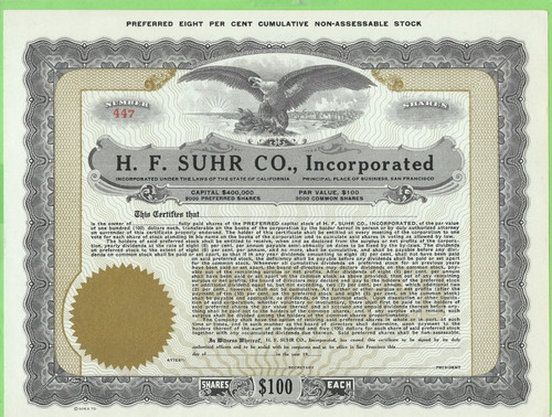 Suhr incorporated - h.f., co.,