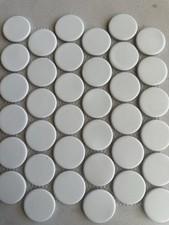 White Porcelain Penny Round
