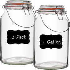 1 Gallon Glass Jar with Lids 2