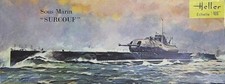 HELLER 1074 - LE SURCOUF SUBMARINE CRUISER - RARE 1/400 SCALE MODEL KIT - NO BOX