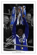 OBAFEMI MARTINS BIRMINGHAM CITY 2011 CARLING CUP FINAL SIGNED PHOTO PRINT 