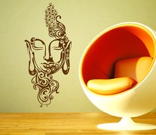 Buddha Mask Yoga Studio Gautama Shakyamuni Decorative Vinyl Wall Sticker Decal