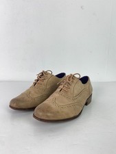 Clarks Tan Plain Leather Brogue Shoes Softwear Lace Up Smart UK 6 D