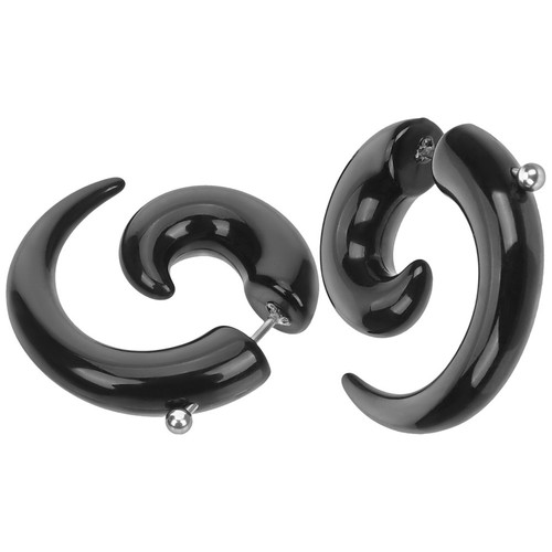 2pcs punk spike horn earrings - punk,