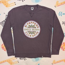 Pretty Green X The Beatles Sgt Peppers Jumper Sweatshirt Burgundy Men Size Large