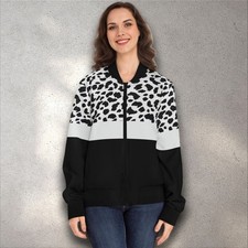 Women's Leopard Print Bomber