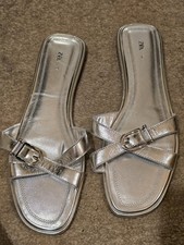 Zara Criss - Cross Buckled Slider Sandals Size 9