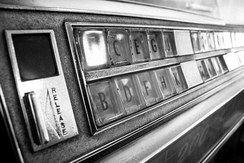 Vintage jukebox selection keys - selection,
