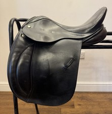 15” Fylde Black English Leather Working Hunter Pony Saddle Wide