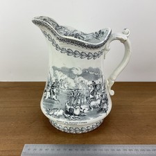 19th Century Crimean War Cavalry Charge Jug Scotts Greys + Chasseurs D'Afrique
