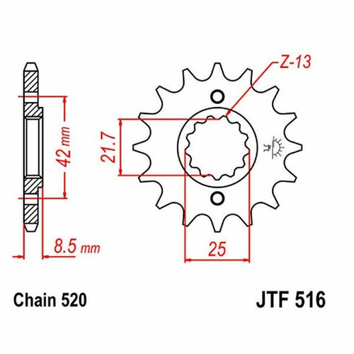 Sprocket z14 520 726 for - sprocket,