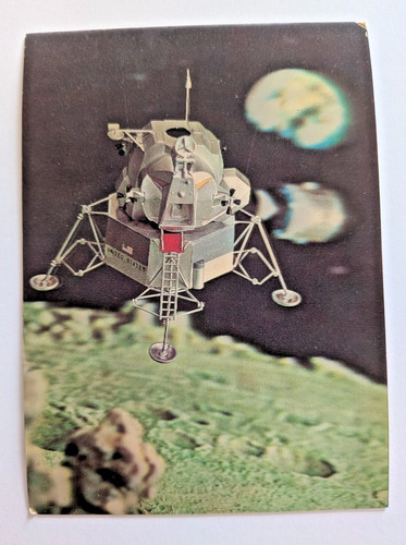 Postcard apollo lunar - 3d,