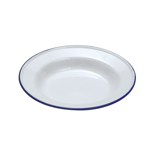 Falcon white enamel soup bowl - falcon,