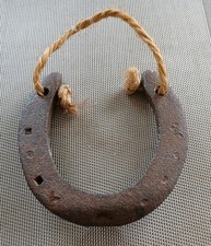 Large Real used Horseshoe. Lucky, Ready to Hang Outside Door. Housewarming gift!