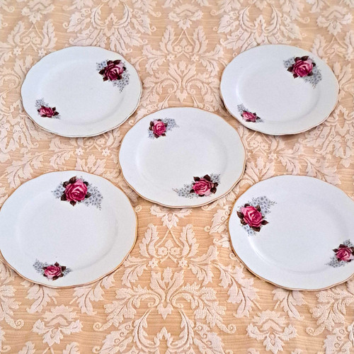 Colclough set floral side - 5,