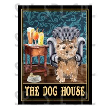 THE DOG HOUSE Norfolk Terrier retro tin sign novelty gift, pub bar man cave