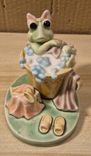 Albert Kessler Frog In Teacup Bath Vintage Ceramic Ornament