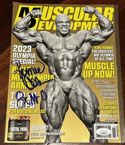 Ronnie coleman signed muscular - signed,