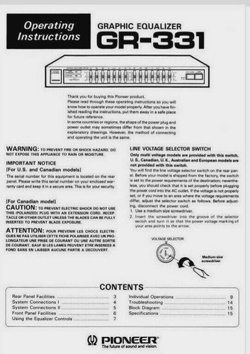 Pioneer 331 stereo - gr-331,