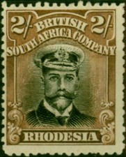Rhodesia 1918 2s Black & Brown