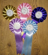 Clear Round Horse Rosettes