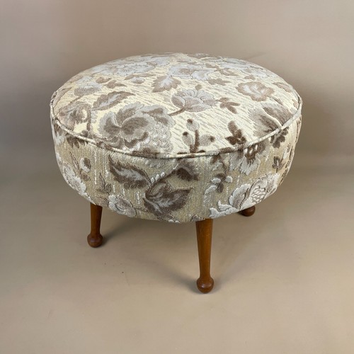 Vintage retro velvet stool - vintage,