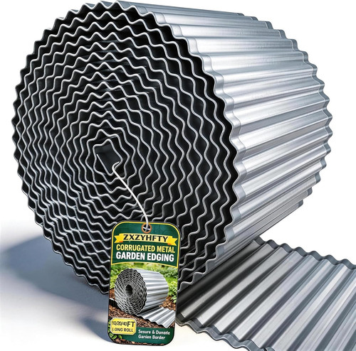 10ft silver corrugated - x,