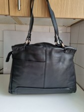 RADLEY LONDON DESIGNER WOMENS BLACK LEATHER LARGE SHOULDER TOTE SATCHEL HANDBAG