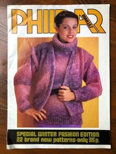 Phildar Winter Fashion pattern booklet eighties retro adult & child clothing