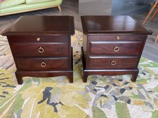 Pair of Stag Minstrel 2 Drawer Bedside Chests with Slides, Cabinets, Lamp Tables