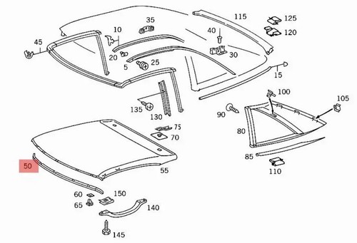 Mercedes r129 front - mercedes, gasket
