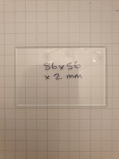 BEVELLED CARRIAGE CLOCK GLASS 86 MM X 56 MM X 2 MM - OTHER SIZES AVAILABLE