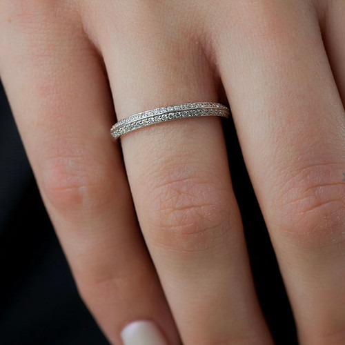 Diamond wedding band - band, grown