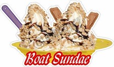 BOAT SUNDAE, CHOC NUT DOUBLE