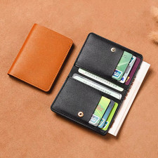 Mens Leather Slim Wallet Money