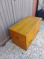 Antique Pine Blanket Box Mule