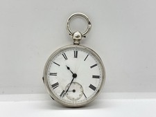Antique solid sterling Silver Cased AM Waltham Mass Martyn Square Pocket Watch
