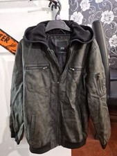 Boys River Island Hooded PU Jacket, BNWOT, age 11-12