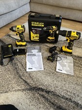 Stanley  Fatmax Hammer Drill And Impact Brushless Driver X3 Battery’s V18 Used