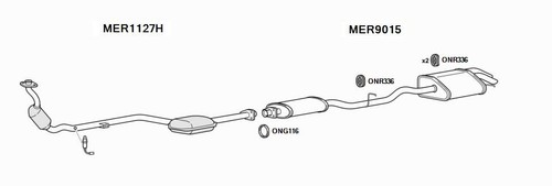 Exhaust system for mercedes - for,