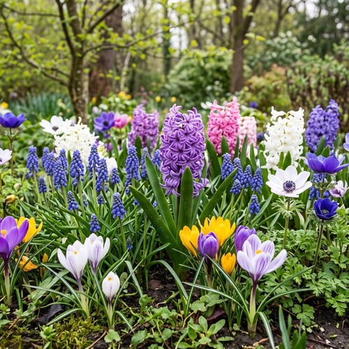 Spring flower bulbs anemone - spring,