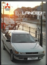 Mitsubishi Lancer Liftback 1992 UK Market Foldout Brochure 1500 GLX 1800 GTi