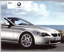BMW 6-Series Convertible 2004 UK Market Sales Brochure 645 Ci