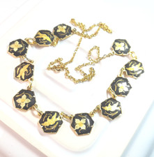 Vintage Damascene Bird  Necklace Spanish Toledo Ware Jewellery 