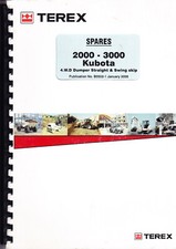 TEREX 2000 - 3000 KUBOTA 4WD DUMPER STRAIGHT & SWING SKIP SPARES MANUAL B0502-1