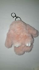 Fluffy rabbit keyring, pink, fake fur, from river island. Never used 