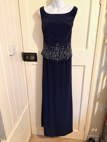 Mori lee dress navy long - lee,