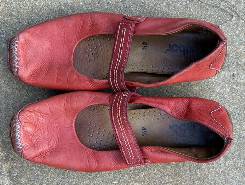 Ladies gabor red shoes size4 - red, size4.5