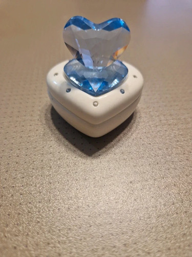 Swarovski heart box blue - heart,